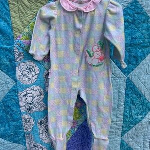 Vintage Carter’s Pastel Checkered Baby One Piece